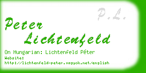 peter lichtenfeld business card